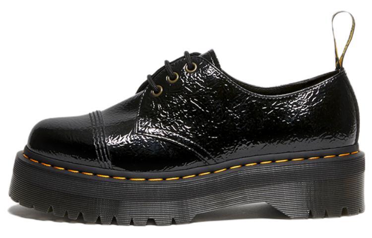 Dr. Martens 1461 Distressed Patent Leather Platform Shoes 'Black' Women's