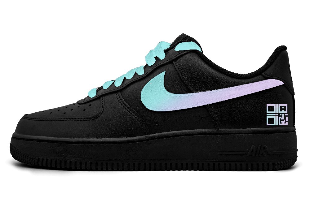 Nike Air Force 1 Low-Top Skateboard Shoes Unisex Blue Purple Gradient