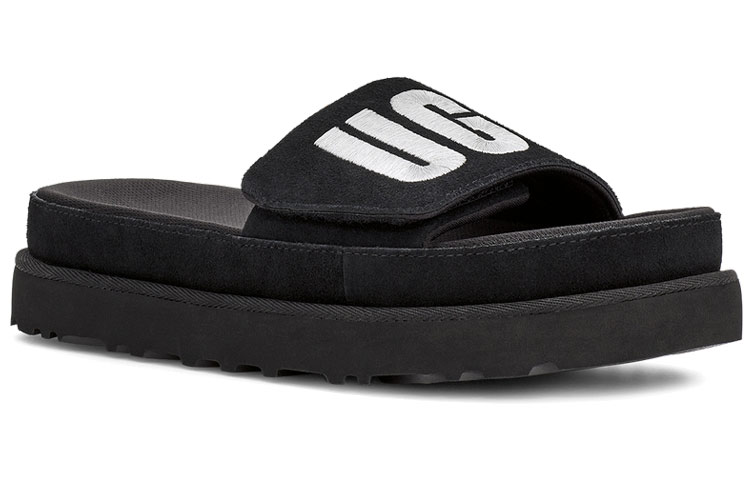 UGG Laton Slide Black Silver Slippers 'Black Silver' Women's