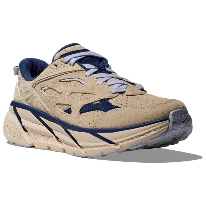HOKA ONE ONE Clifton L Suede Oat Milk Bellwether Blue купить в интернет-магазине Yoocart с быстрой доставкой по России.