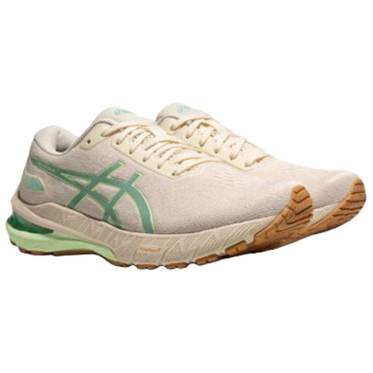 Asics GEL CABLE Cushioning Abrasion Resistant Breathable Low Top Running Shoes Women's Beige Green