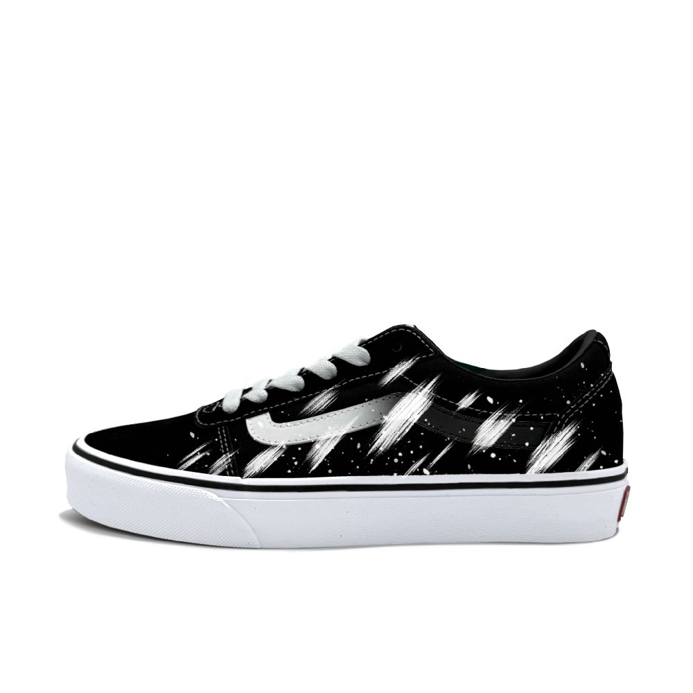 Vans Ward Abrasion Resistant Low Top Skateboard Shoes Unisex Black White