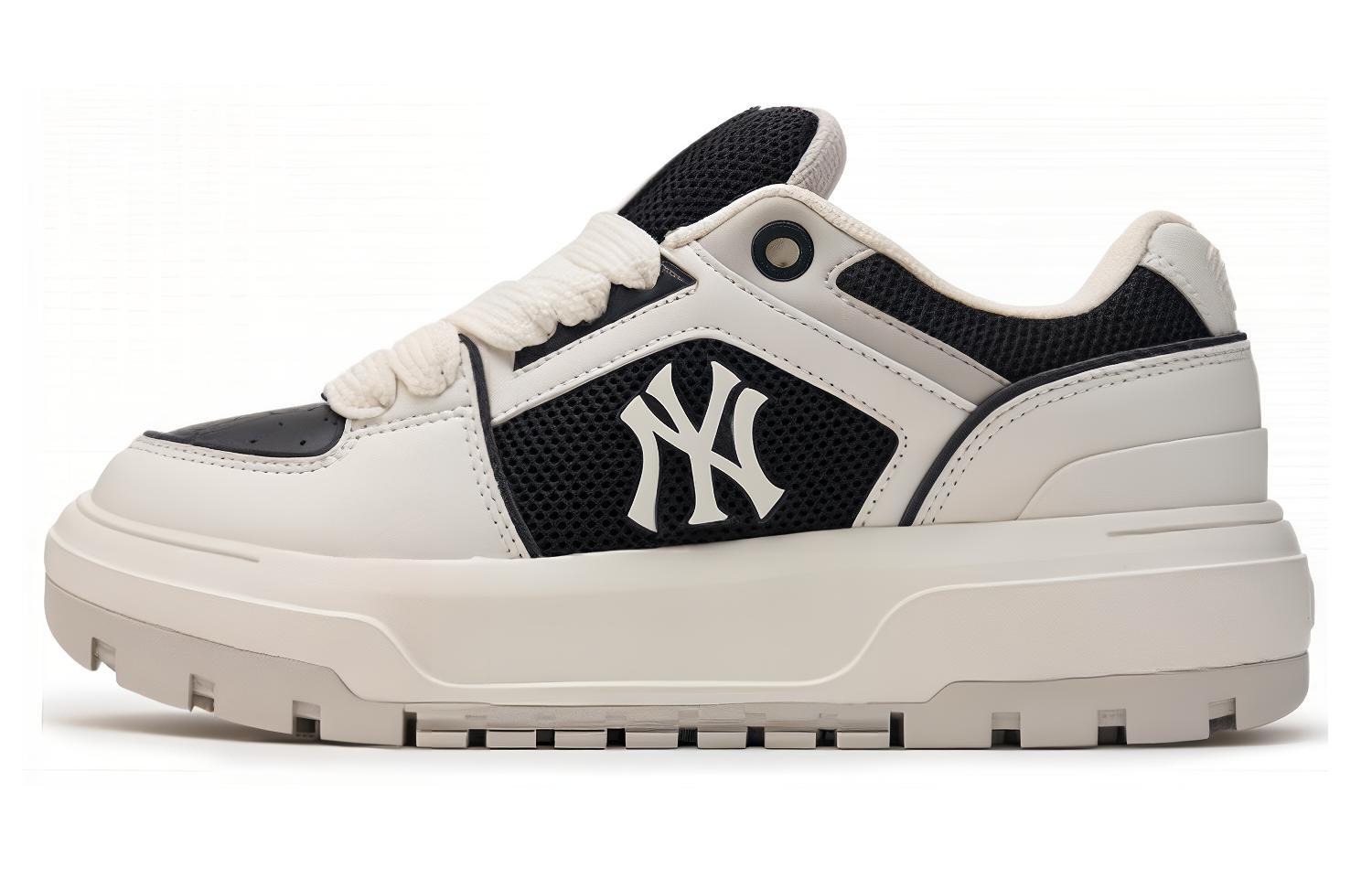 MLB Chunky Liner Cushioned Slip-Resistant Low-Top Casual Shoes Unisex White Black