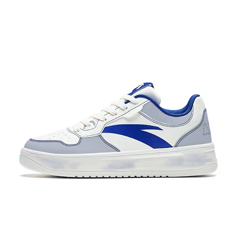 Anta Life Collection Anti Slip And Wear Resistant Lightweight Low Top Skateboard Shoes Men's White Blue