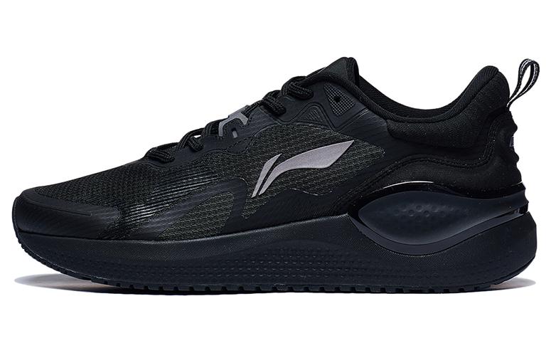 LiNing Shock Absorbers Slip Resistant, Abrasion Resistant, Lightweight Low Top Running Shoes Men's Black