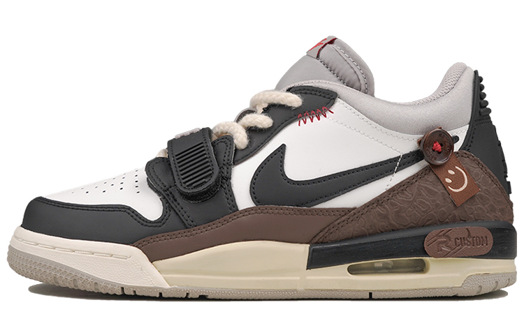 Jordan Legacy 312 RISK Mocha Smiley Low-Top Vintage Basketball Shoes GS Black Brown
