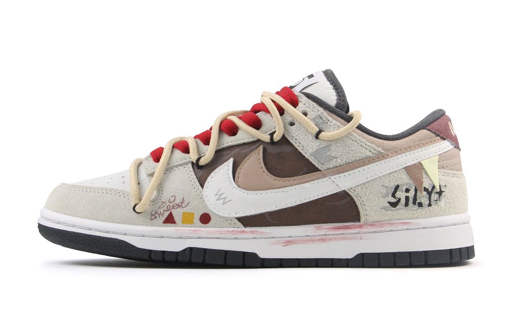 Nike Dunk Low top Skateboard Shoes Unisex Ecru