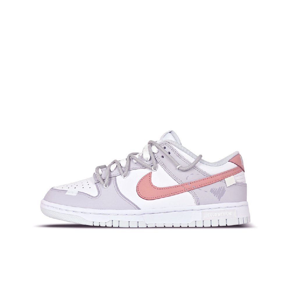 Nike Dunk Low-Top Skateboard Shoes Unisex Light Gray Purple
