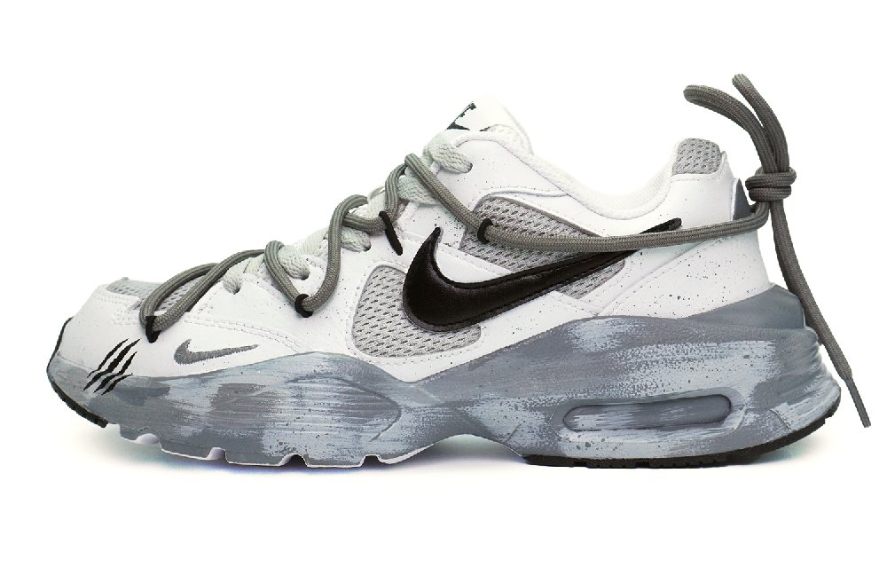 Nike Air Max Fusion Low Top Air Cushion Casual Running Shoes Women's Gray White