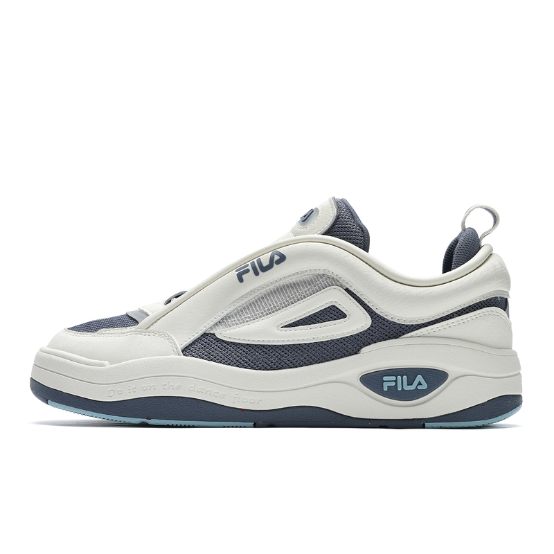 FILA MIX 2 Quick Dry And Wear-Resistant Low-Top Skateboard Shoes Men's White Blue
