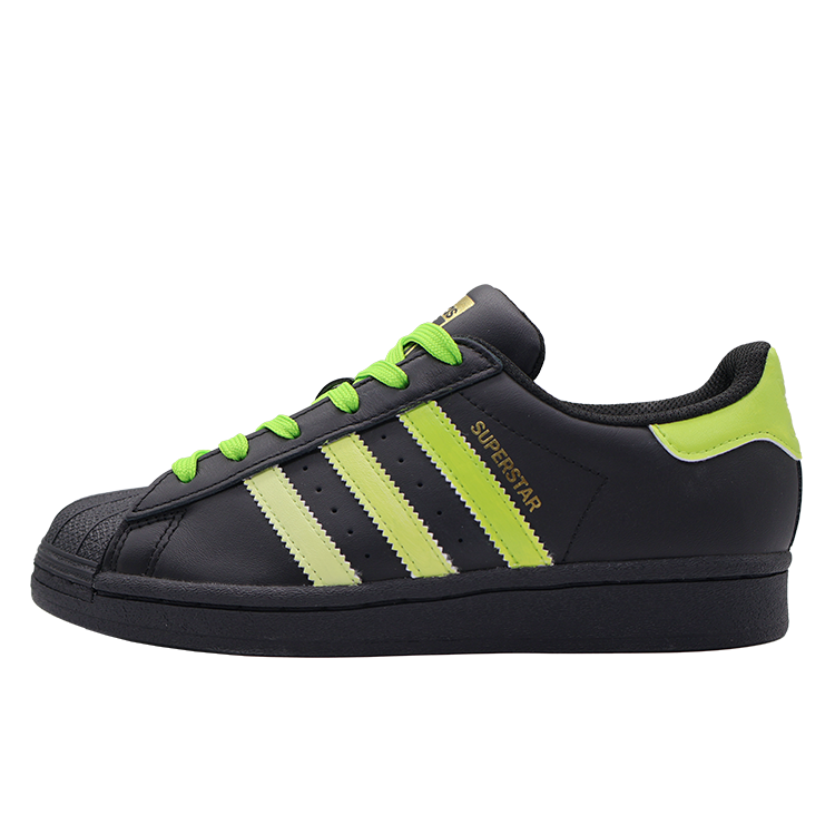 Adidas Originals Superstar Spring Sunshine In The Grass Lightweight Low-Top Skateboard Shoes Unisex Black Green