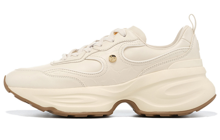 LI NING 1990 Clouds Slip Resistant, Abrasion Resistant, Lightweight Low top Running Shoes Women's Ivory