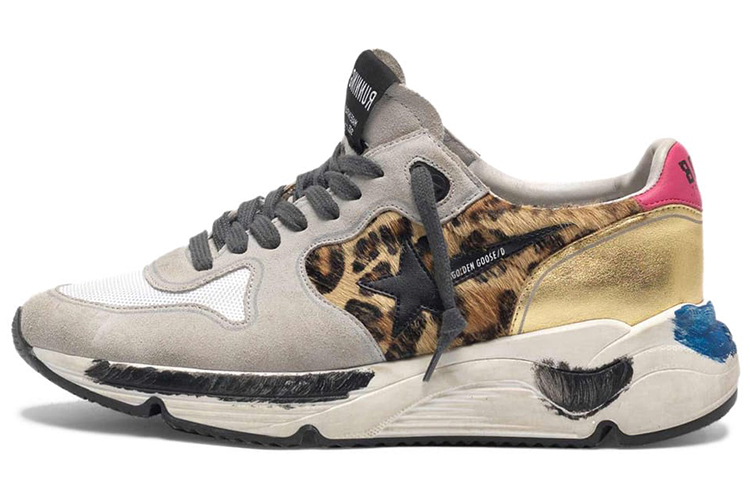Golden Goose Running Sole Cushioned Wear-Resistant Water-Resistant Low-Top Casual Shoes Women's Gray
