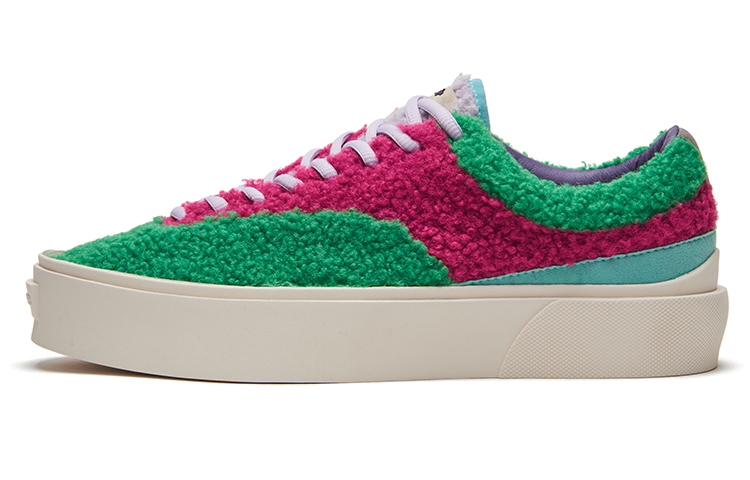 EQLZ EQUALIZER Fault Lo Anti-Slip Wear-Resistant Low-Top Skateboard Shoes Unisex Green Red Misprint