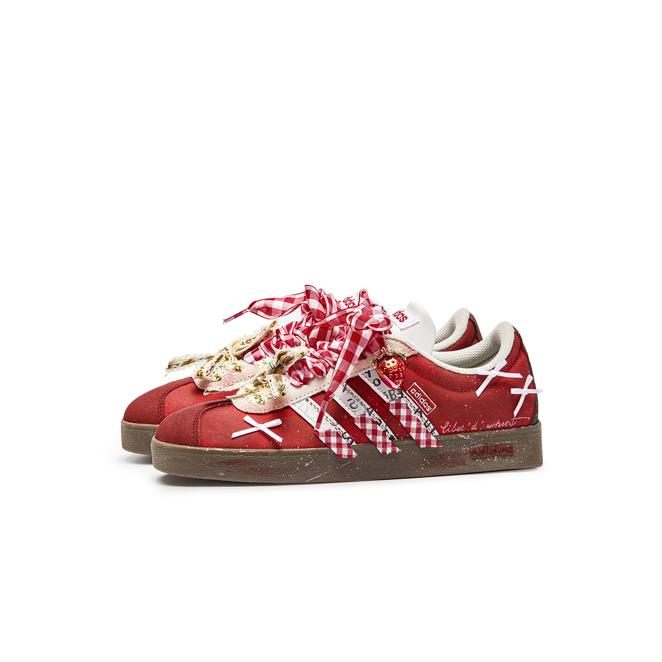 Adidas VL COURT 2.0 WuJie, Box, Strawberry Cushioning Low top Skateboard Shoes Unisex Red Brown купить в интернет-магазине Yoocart с быстрой доставкой по России.