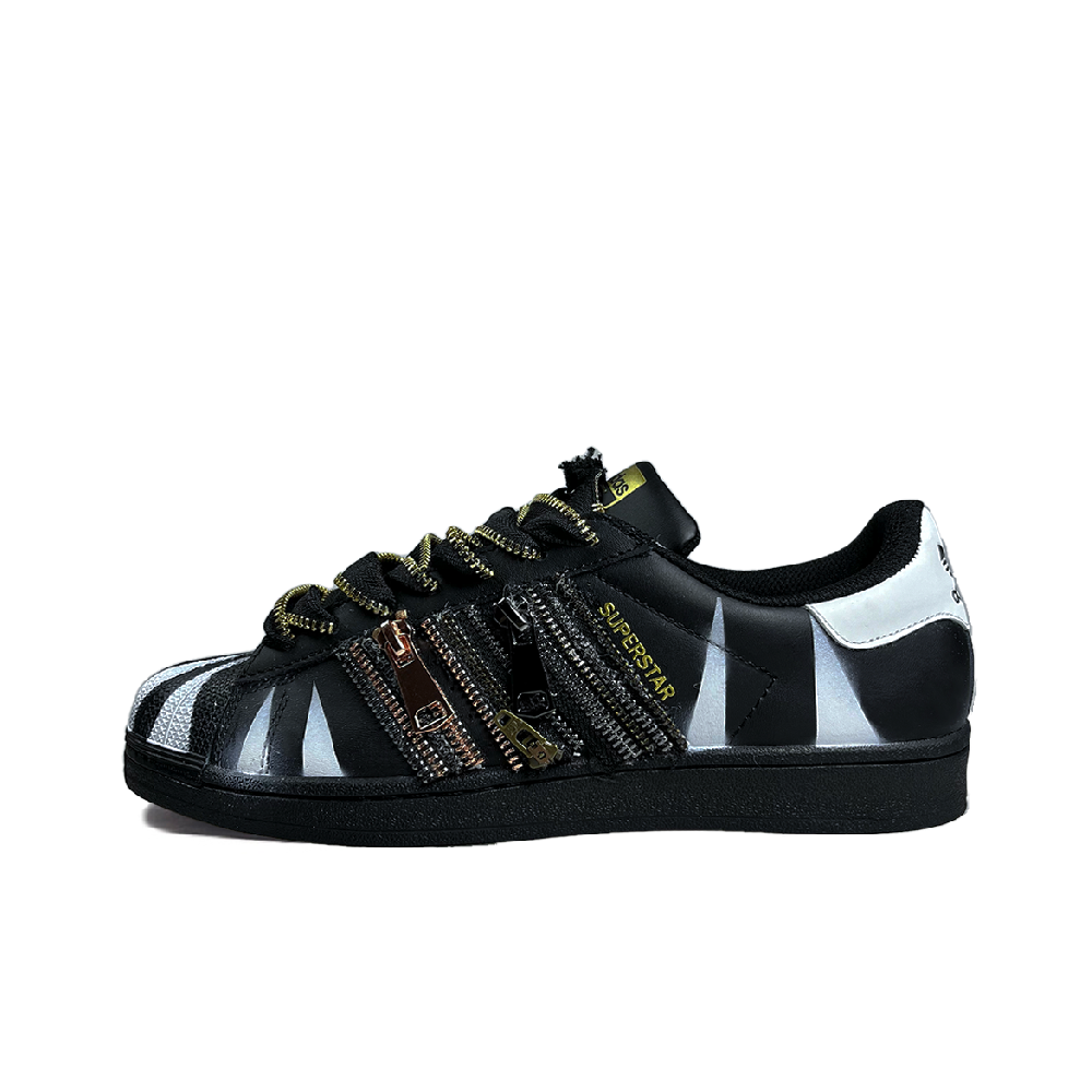 Adidas Originals SUPERSTAR Anti-Slip Wear-Resistant Low-Top Skateboard Shoes Unisex Black
