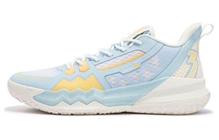 361° Cushioned Wear-Resistant Lightweight Low-Top Basketball Shoes Men's White Blue