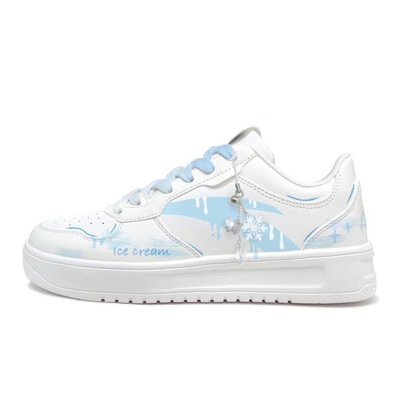 Anta Relaxed Wear resistant And Lightweight Low Top Skateboard Shoes Women's Blue White