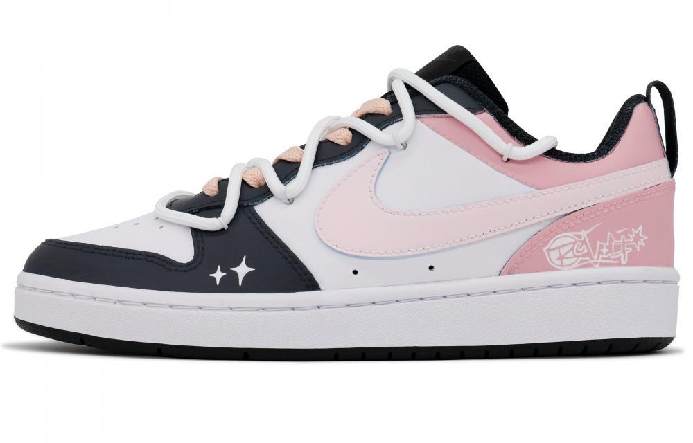 Nike Court Borough Pink Planet Non-slip Lightweight Low-Top Skateboard Shoes GS Pink