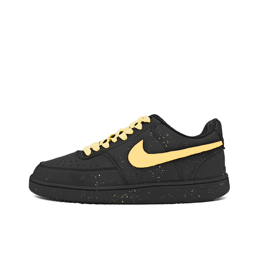 Nike Court Vision Non-slip Lightweight Low-Top Skateboard Shoes Unisex Yellow
