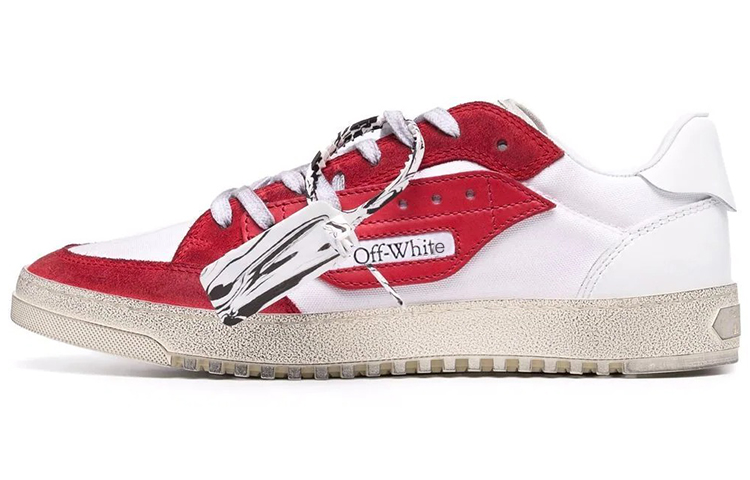OFF WHITE Vulcanized 5.0 Low Top White Red