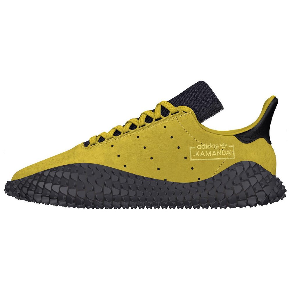 Adidas Originals Kamanda Anti-Slip Wear-Resistant Low-Top Casual Shoes Unisex Yellow Black