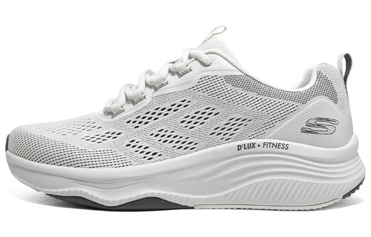 Skechers D'lux Fitness Low Top Casual Running Shoes Men's Gray White