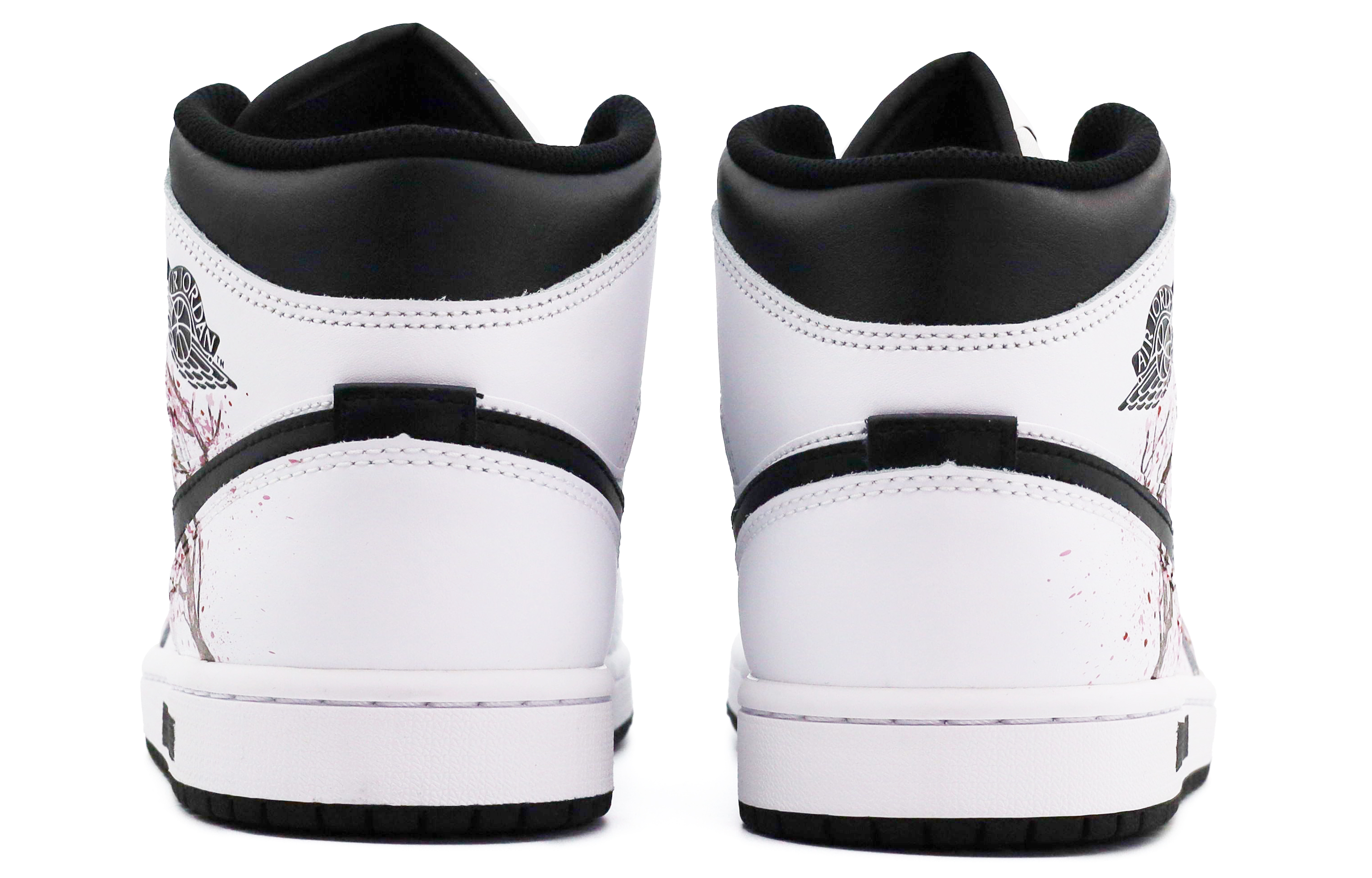 Jordan Air Jordan 1 Slip-Resistant Breathable Moisture-Wicking High-Top Vintage Basketball Shoes Men's White Black Pink купить в интернет-магазине Yoocart с быстрой доставкой по России.