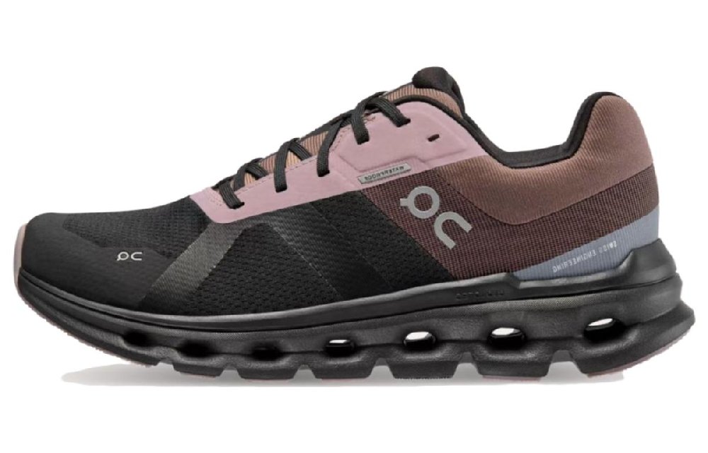 On Cloudrunner Cushioning Low-Top Running Shoes Women's Black Brown
