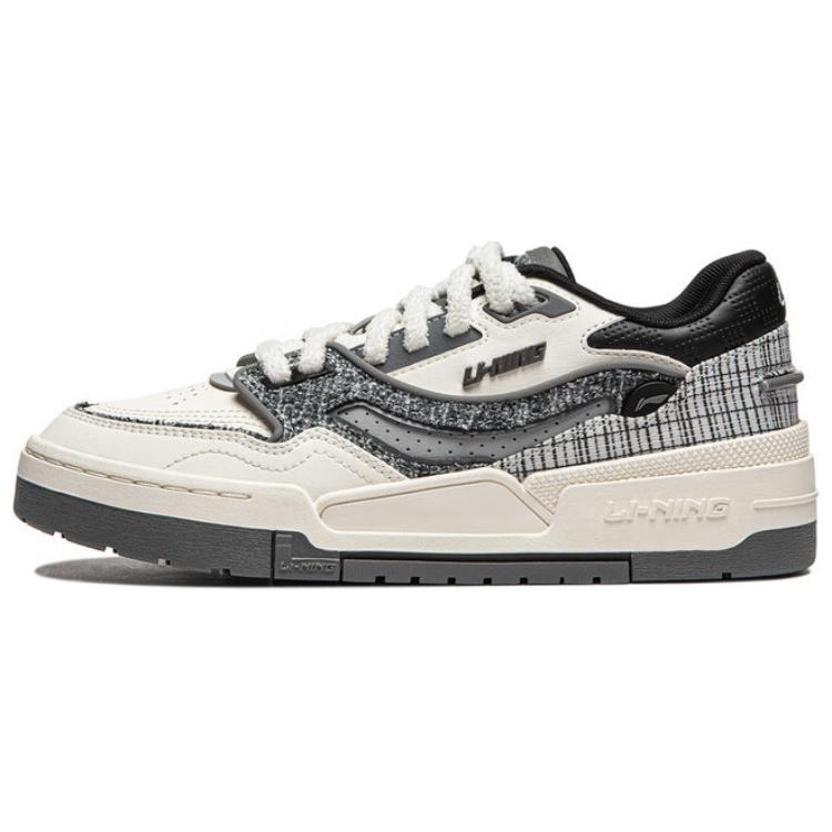 LiNing 001 BTC Slip-Resistant Cushioning Wear-Resistant Support Low-Top Skateboard Shoes Women's White Black