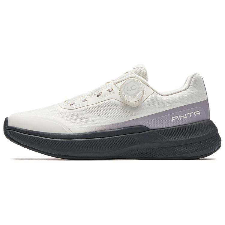 Anta Shen Xing 12 Cushioning, Breathable, Lightweight Low Top Training Shoes Women's Ivory White Magic Carpet Gray