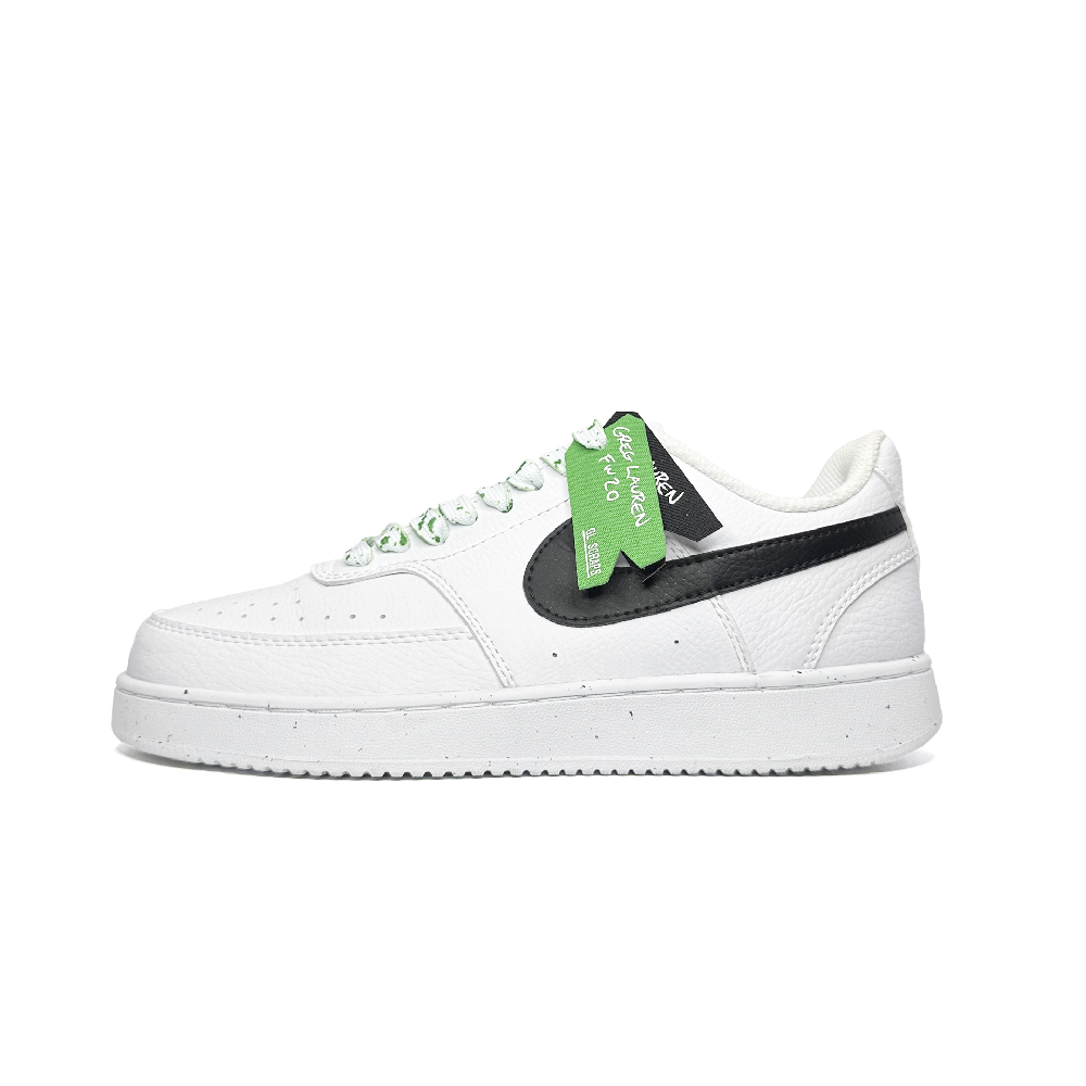 Nike Court Vision 1 Universe Green Tone Anti Slip Wear Resistant Low Top Skateboard Shoes Men's Green
