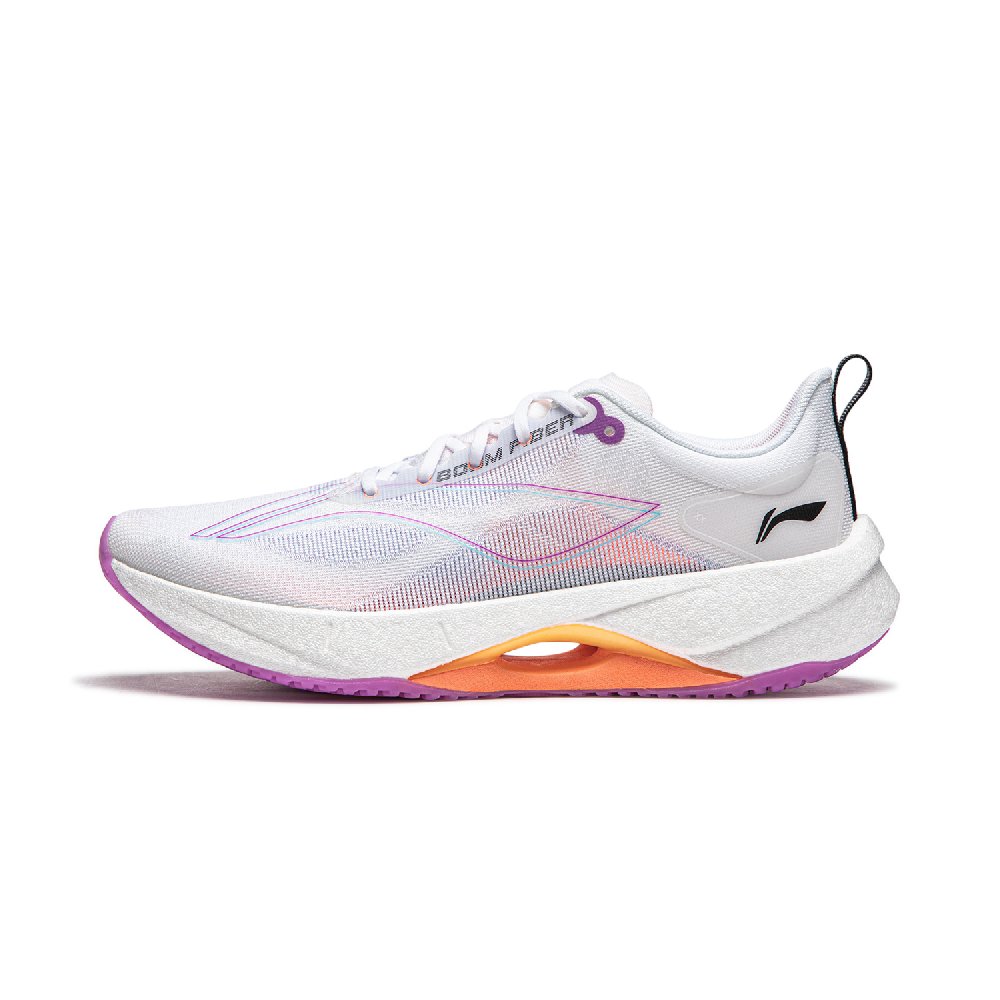 LINING Super Light 21 Running Shoes Women's Low-Top Standard White/Wisteria Purple