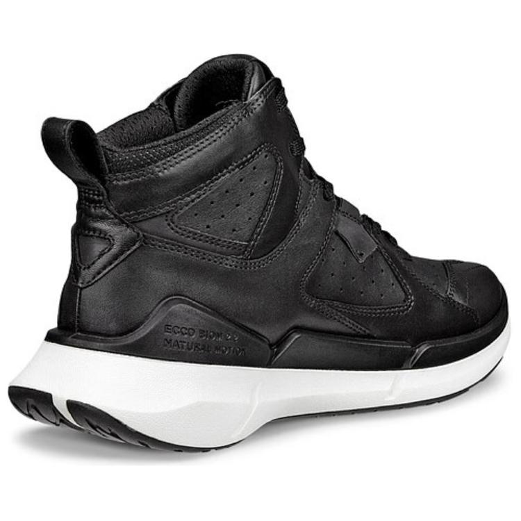 Ecco High Top Casual Shoes Women's Black White
