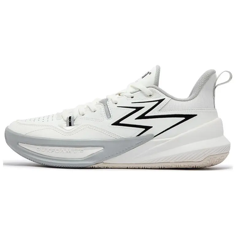 361° BIG3 Team2.0 Anti Slip Wear Resistant Low Top Basketball Shoes Men's White Gray Black