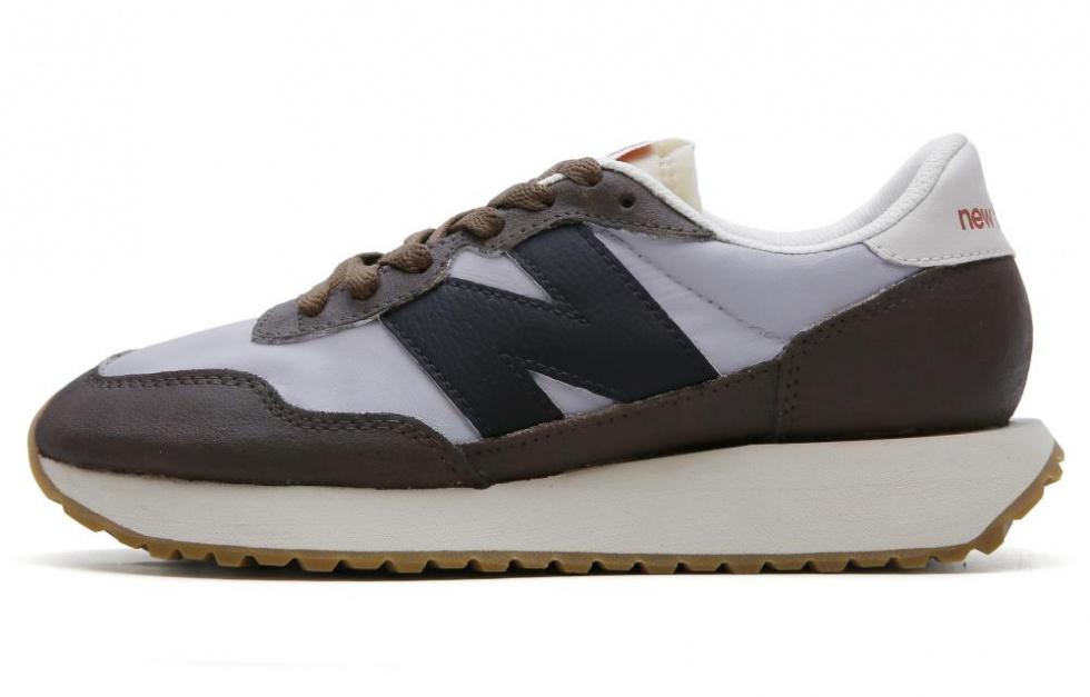 New Balance NB 237 Wear-Resistant Low-Top Running Shoes Unisex Gray Brown