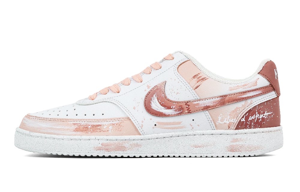 Nike Court Vision 1 Love Through The Storm Low top Skateboard Shoes Men's Pink White