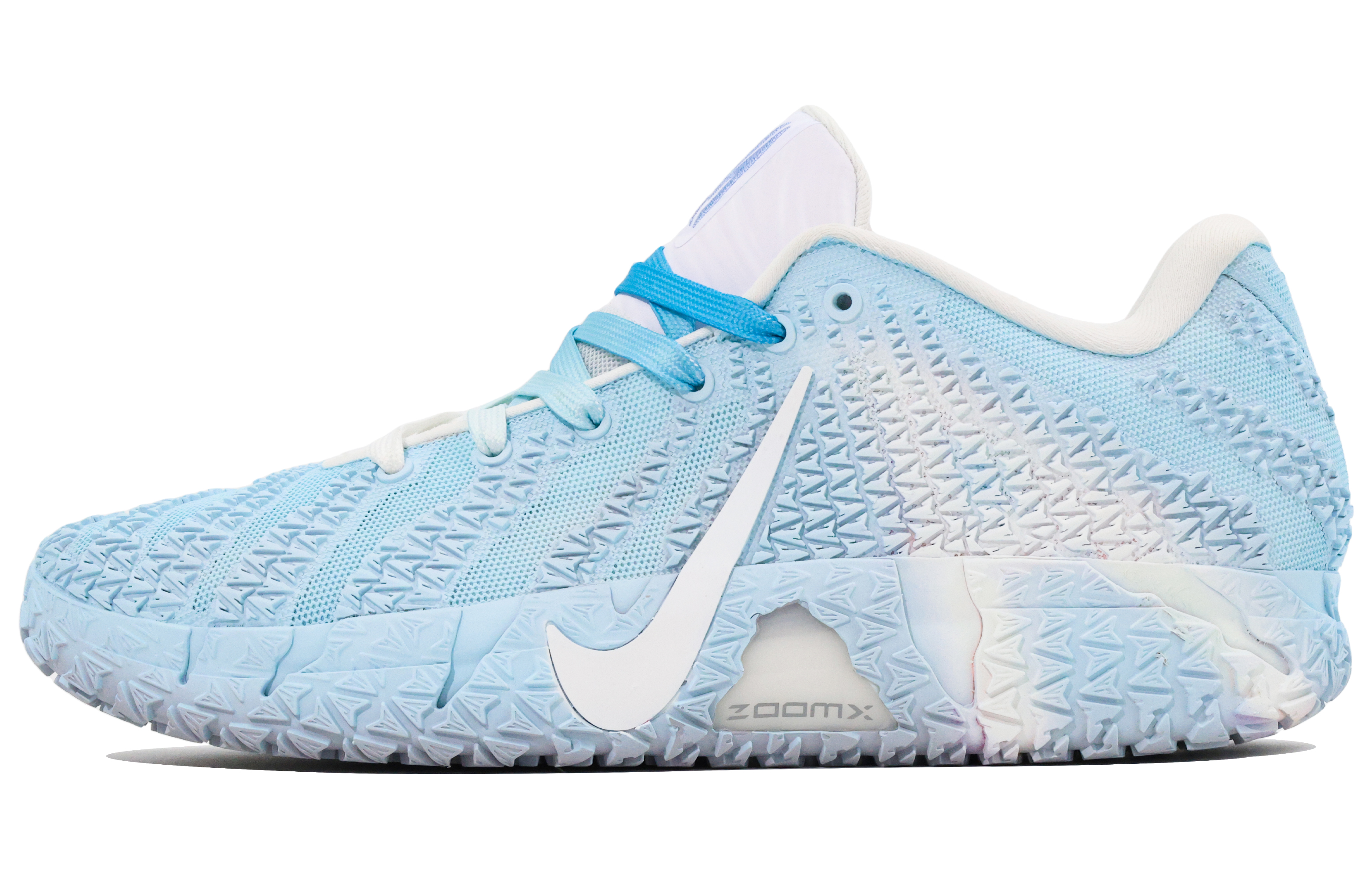 Nike Ja Morant 3 Premium Ice, Shopping Bag Abrasion Resistant Grip Low top Basketball Shoes Unisex White Blue