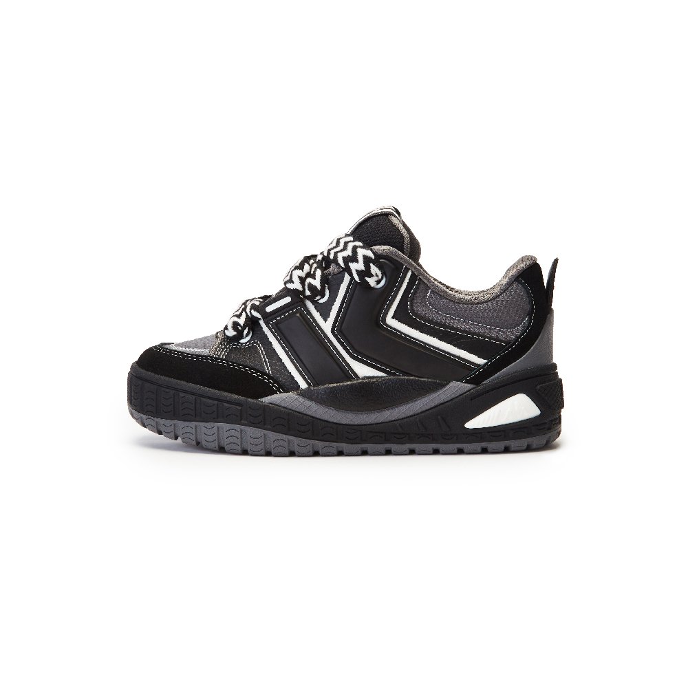 Kappa Anti-Slip Wear-Resistant Low-Top Skateboard Shoes Unisex Black