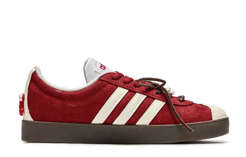 Adidas Neo Anti-Slip Wear-Resistant Low-Top Skateboard Shoes Unisex Red White