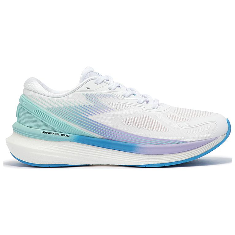 361° Cushioned Slip-Resistant Low-Top Marathon Running Shoes Men's White Purple