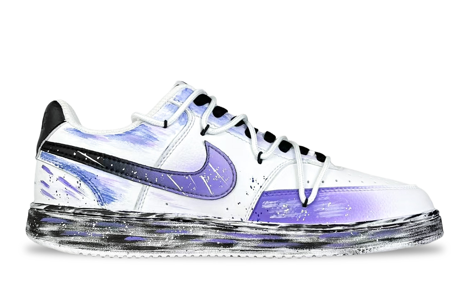 Nike Court Vision 1 Skateboard Shoes Men's Low top White/Black