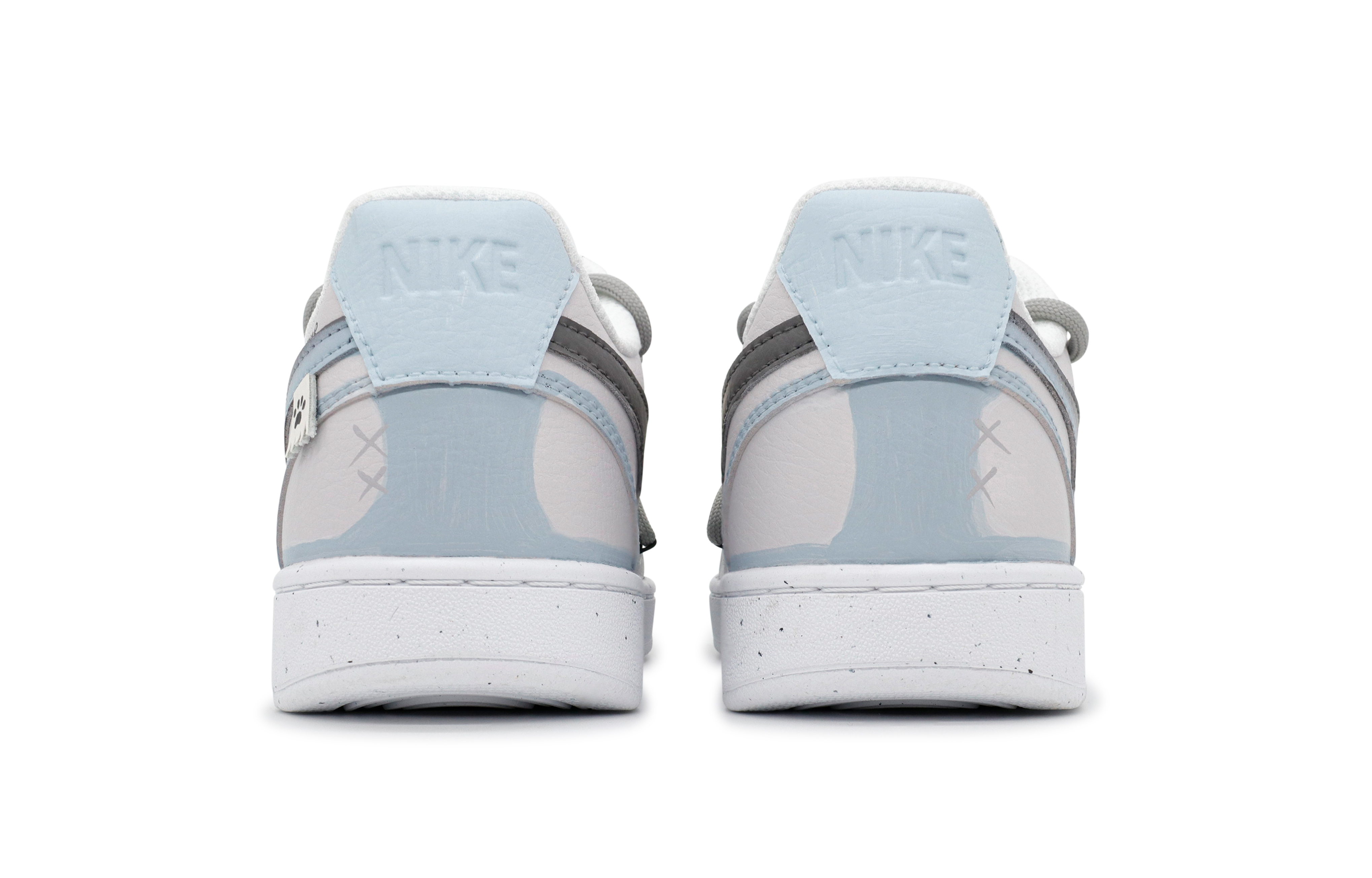 Nike Court Vision 1 Heart Box & Cute Puppy Bus Slip Resistant Cushioning Low Top Skateboard Shoes Men's White Gray купить в интернет-магазине Yoocart с быстрой доставкой по России.