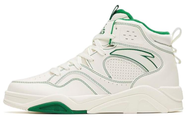 Anta Flame 3.0 Warm Slip-Resistant Cushioning High-Top Skateboard Shoes Men's White Green