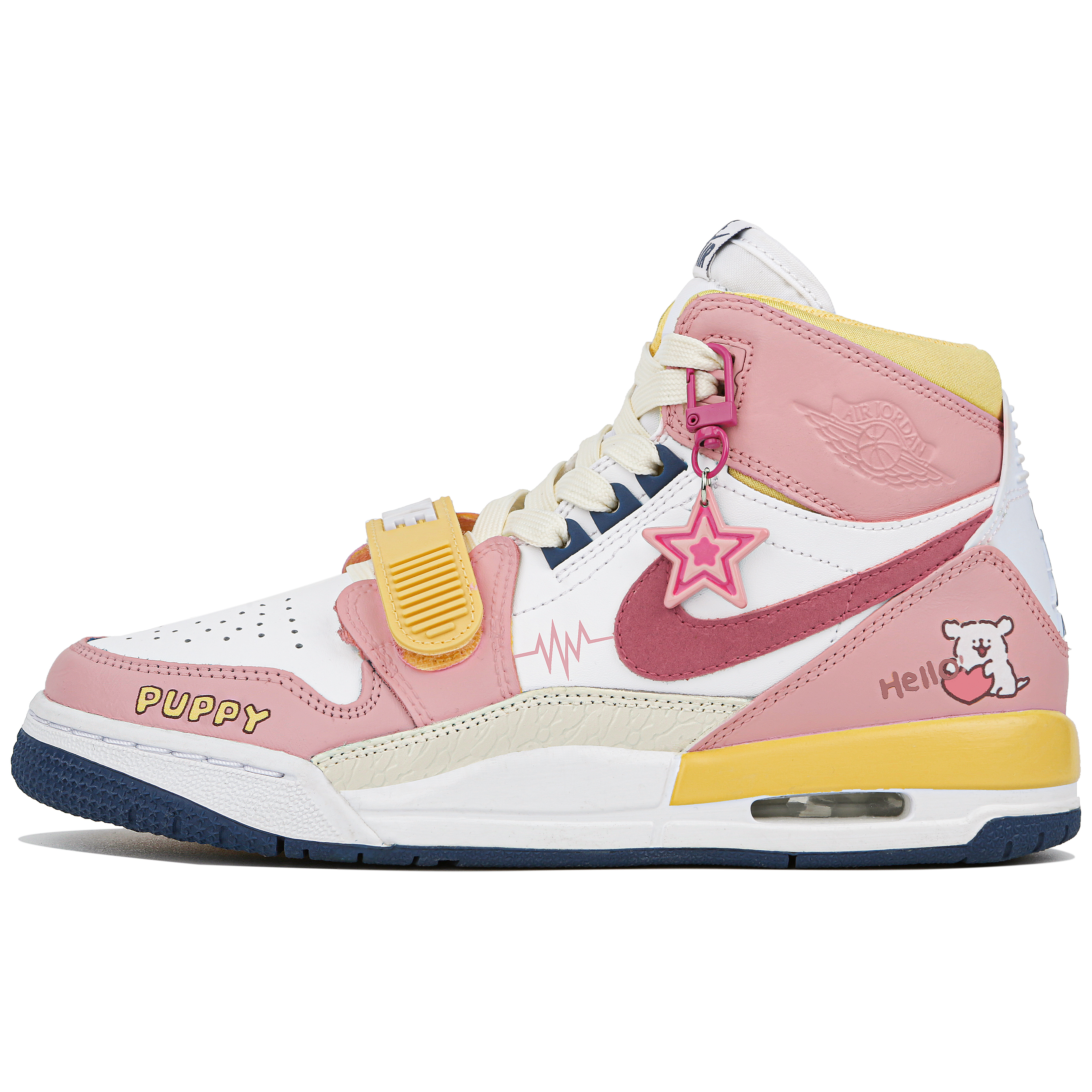 Jordan Legacy 312 High-Top Vintage Basketball Shoes GS Pink White купить в интернет-магазине Yoocart с быстрой доставкой по России.