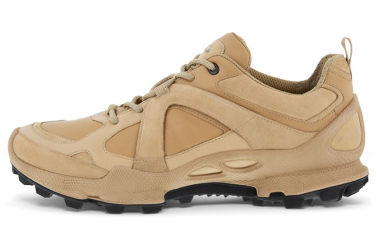 Ecco Anti Slip Wear Resistant Low Top Running Shoes Men's Khaki