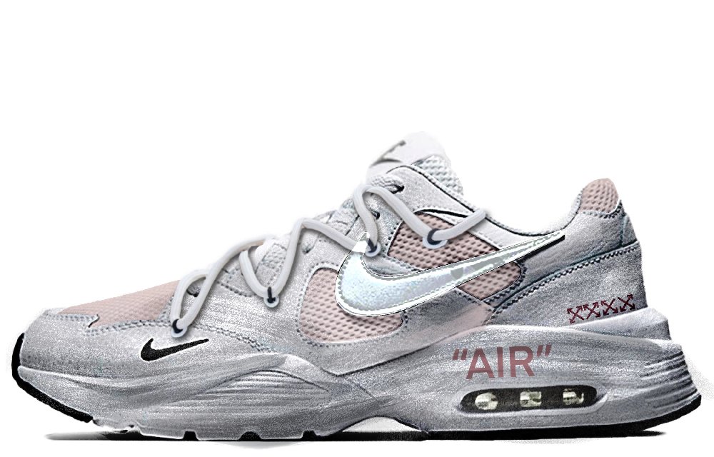 Nike Air Max Fusion Cushioned Slip Resistant Low Top Casual Shoes Women's Silver Pink