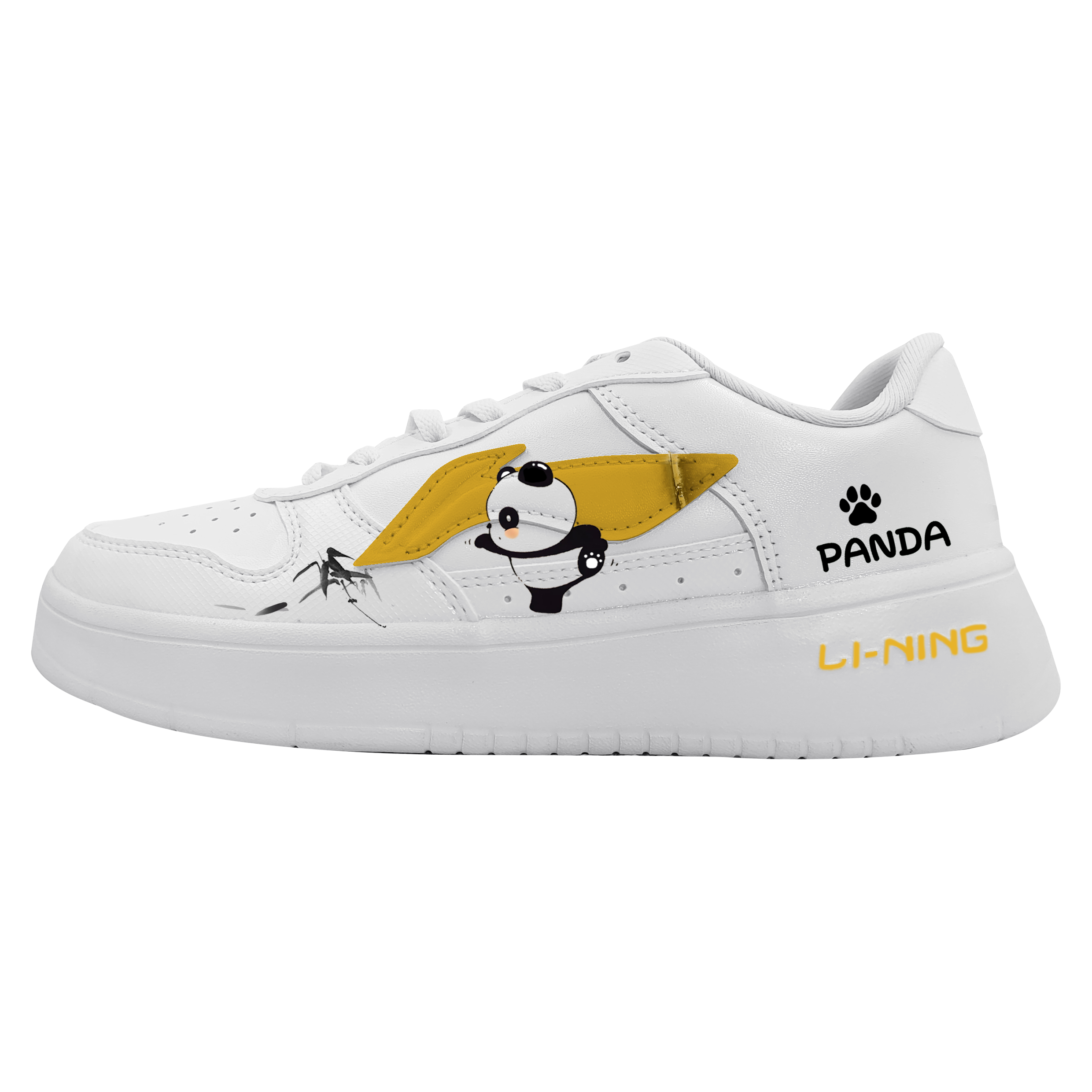 LINING Pontoon Boats Skateboard Shoes Unisex Low top White/Gold