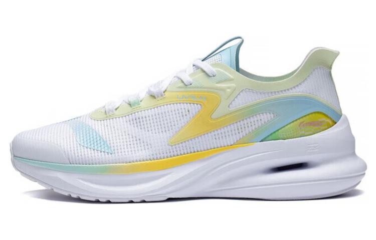 LiNing Abrasion Resistant Breathable Low Top Running Shoes Men's White Green
