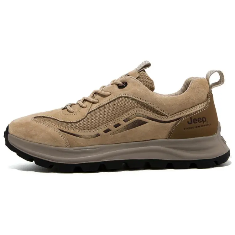 Jeep Wear-Resistant Low-Top Trekking Shoes Men's Sand Yellow